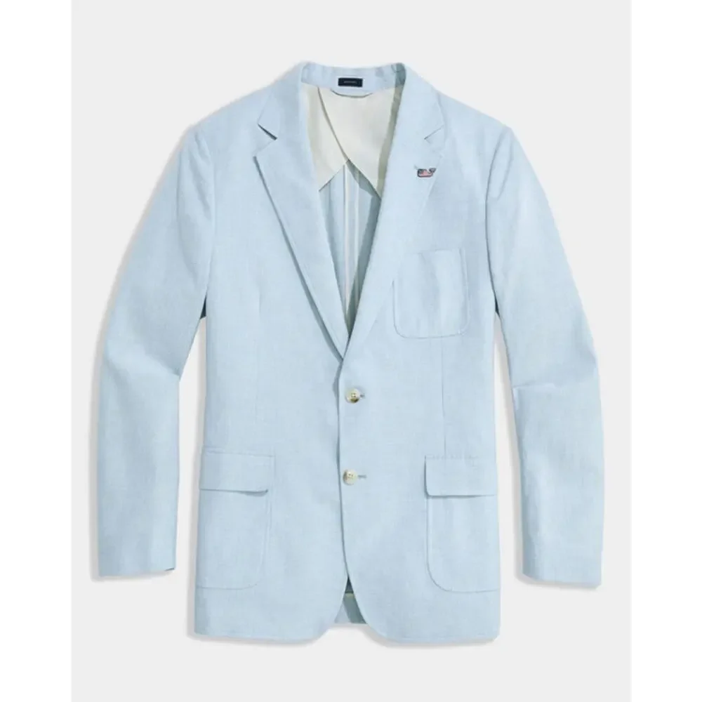 Vineyard Vines Houndstooth Vos Sport Coat Size 40R NWT - Sea Splash